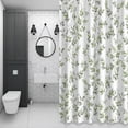 thumbnail image 6 of Sage Green Leaf 36x72 Inches Waterproof Shower Curtain, Watercolor Floral Vine Branch Rustic Country Bath Curtain Set with 12 Hooks Washable Shower Curtains for Bathroom Bathtub Decor, 6 of 9