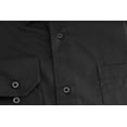 thumbnail image 3 of Men's Slim Fit Cotton Blend Stretch Button Up Long Sleeve Solid Dress Shirt (Black, M (15-15½) sleeve: 34/35), 3 of 3