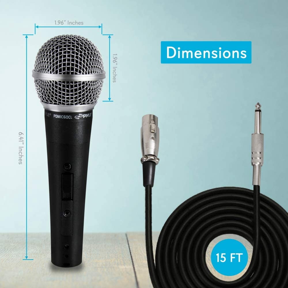 Professional Dynamic Vocal Microphone with Adjustable Stand - Cardioid Unidirectional Handheld Mic for Live Performance and Studio Recording