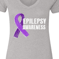 thumbnail image 4 of Inktastic Epilepsy Awareness Women's V-Neck T-Shirt, 4 of 5