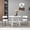 White+Multi+Solid Wood+MDF+Solid Wood+MDF, variant on LHYY Durban 3-Piece Round Dining Set,Trestle Dining Table with 2 Boucle Chairs