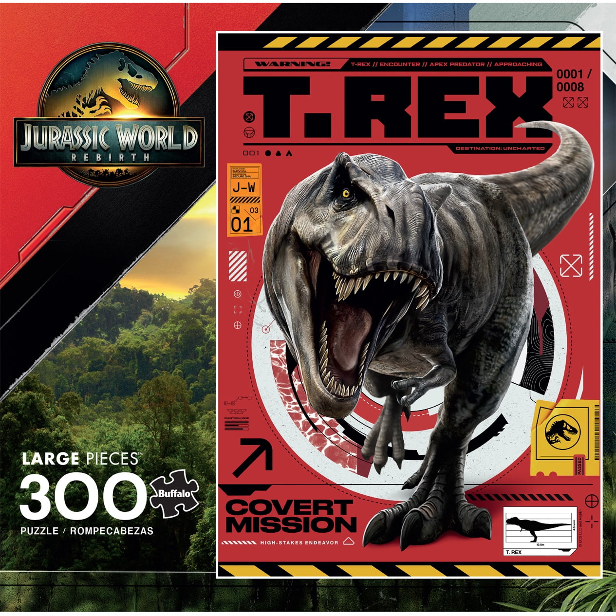 Buffalo Games T. Rex Encounter 300-Piece Interlocking Jigsaw Puzzle for Adults Ages 14-99 Years
