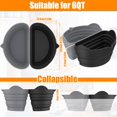 thumbnail image 2 of 2Pcs Slow Cooker Divider Liner for 6QT Pot Slow Cooker Liner Leakproof Foldable Silicone Pot Divider, 2 of 9