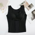 thumbnail image 5 of KHONTS Women's 4-In-1 Posture Corrector Waist Buttoned Bra Shapewear Waist Trainer Bras Tummy Control Breathable Compression Tank Top Black XL, 5 of 5