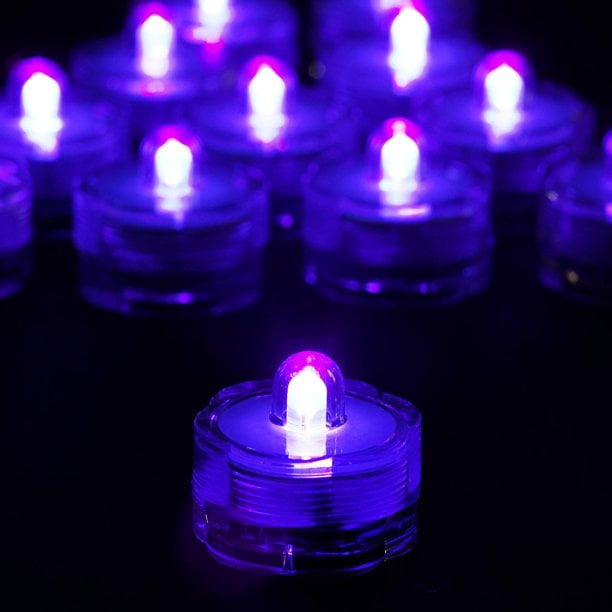 LYD sumergible LED impermeable luz RGB para jarrón boda fiesta pecera decoración té jarrón batería velas-12 piezas LYD 1026787