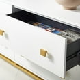thumbnail image 4 of SAFAVIEH Couture Claudette Modern 4-Drawer Dresser, White/Gold, 4 of 16