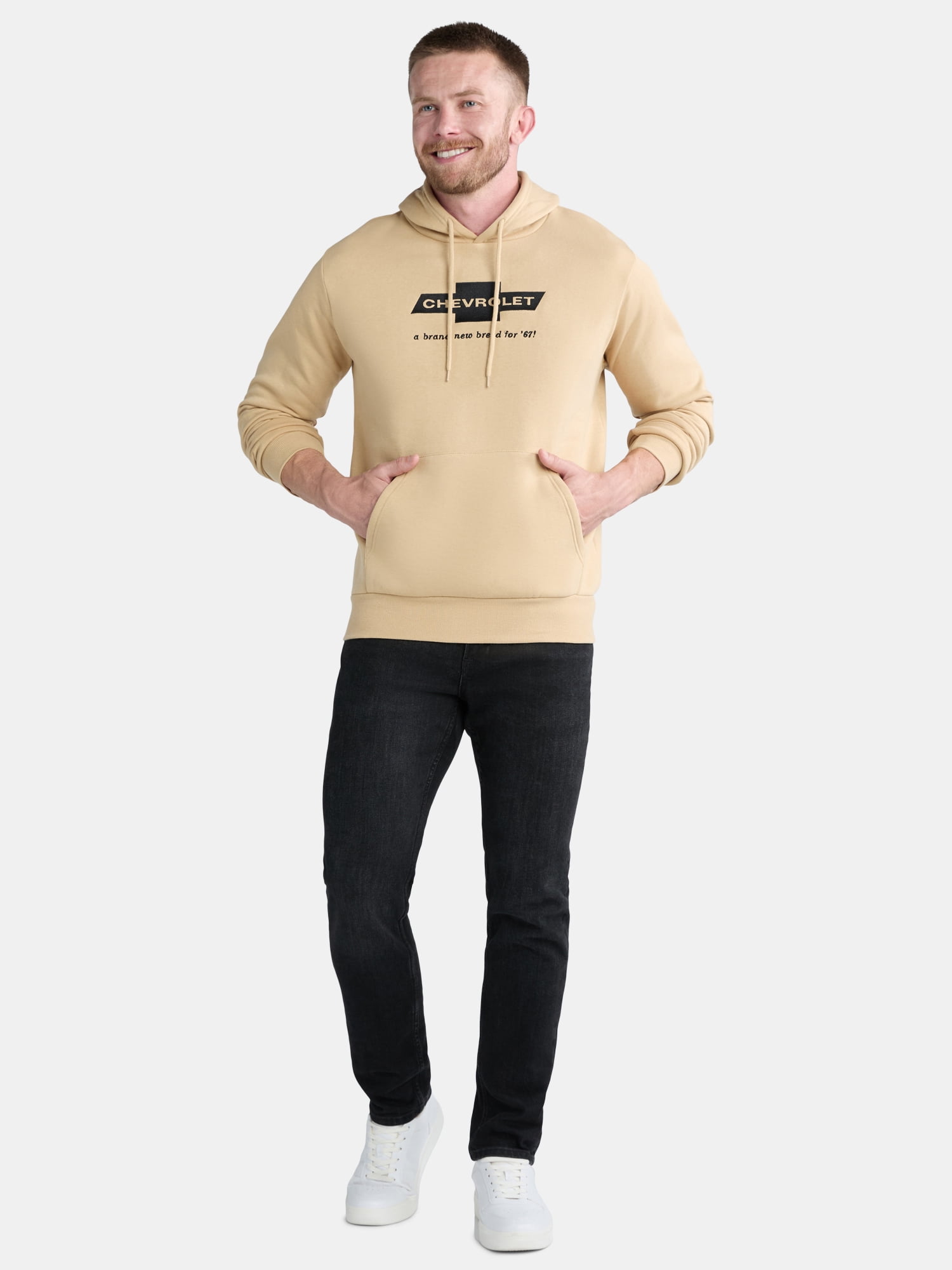 Chevrolet Sportvan Men's Graphic Print Hoodie with Long Sleeves, Sizes S-2XL