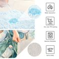 thumbnail image 4 of Toilet Rug Set Non-Slip Bathroom Rugs Soft Plush Machine Washable Contour Bath Mat Soft Pastel Morning Glory Flowers 24x20/24x16, 4 of 9