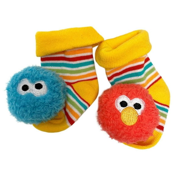 Kids Preferred Sesame Street Elmo and Cookie Monster Foot Rattle Set, 2 pieces