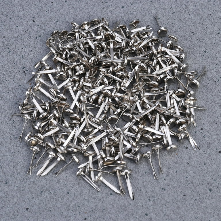 200 Piece Mini Silver Metal Brads Paper Fasteners For Scrapbooking