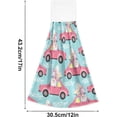 thumbnail image 3 of SKYSONIC Easter Car and Rabbit Pattern for Easter 2Pcs Kitchen Hanging Towel Set Hand Hanging Towels with Hanging Loop, Absorbent Soft Thick Dish Cloth Dry Towel for Kitchen Bathroom, 12"x17", 3 of 6