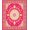 Pink Gold, Pattern 17, variant on ODIKA 8'x10' Washable Area Rug Pink Boho Vintage Whimsical Border Retro Cottagecore Beige Maximalist for King Size Bedroom Under Bed, Master Suite, Non-Shedding, Easy Care
