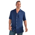 thumbnail image 4 of Kingsize Men's Big & Tall Ks Island Solid Rayon Short-Sleeve Shirt, 4 of 5