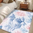 thumbnail image 4 of 3'x5' Area Rugs, Blue Pink Coral Indoor Outdoor Area Rug for Living Room Bedroom, Beach Ocean Summer Coastal Washable Bathroom Rugs Kitchen Floor Carpet Mats Home Decor Aesthetic, 4 of 8