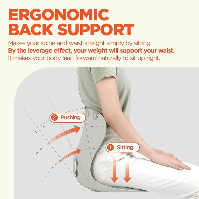[Curble Chiar for Teenager] Ergonomic Lower Back Support, Lumbar Support  Back Posture Corrector for Low Back Pain Relief, Perfect for Home Office  Desk