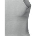 thumbnail image 4 of A2Y Women's Solid High Neck Racer-Back Cotton Spandex Crop Top Heather Grey M, 4 of 6
