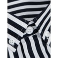 thumbnail image 3 of Fashnice Chemises pour Hommes Col à Revers Hauts Chemise Tunique Boutonnée Blouse Décontractée de Vacances Noir m, 3 of 4