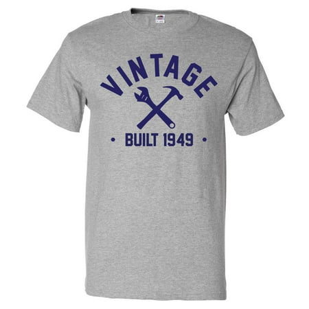 70th Birthday Gift T shirt 70 Years Old Present 1949 Tools Tee