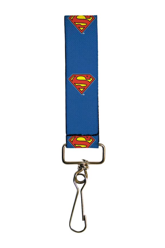 Superman DC Comics Superhero Classic Logo Blue Background Key Fob