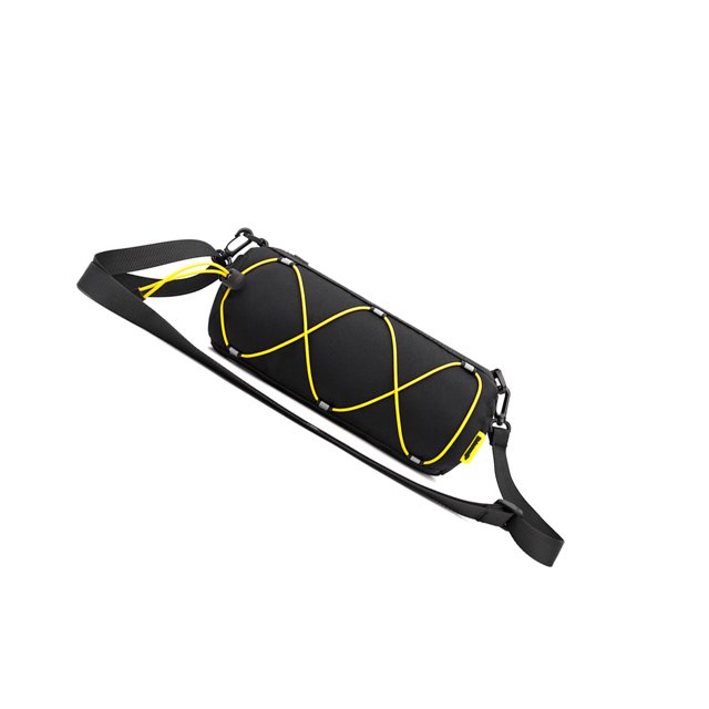 Bearachild Bolsa de poliéster para manillar de bicicleta de montaña, reemplazo desmontable portátil, correa reflectante de 2,4 l, bolsa para Electrónica Negro