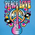 thumbnail image 3 of CafePress - Peace Love & Music T Shirt - Women's Traditional Fit Dark T-Shirt, 3 of 4