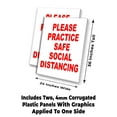 thumbnail image 2 of Please Practice Safe Social Distancing (24" X 36") 4mm Corrugated Plastic Panel, Graphics Applied To 1 Side (Pk of 2), 2 of 4
