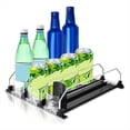 thumbnail image 2 of Organizador de Latas de para Refrigerador, Organizador de Bebidas con Deslizamiento Automático para Refrigerador, Capacidad para Hasta 12 Latas, 12,2 Pulgadas, Negro, 2 of 5