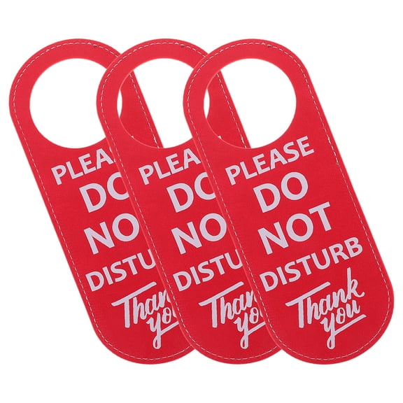 FOMIYES 3Pcs Please Do Not Disturb Door Hanger Red Privacy Sign for Office and Home