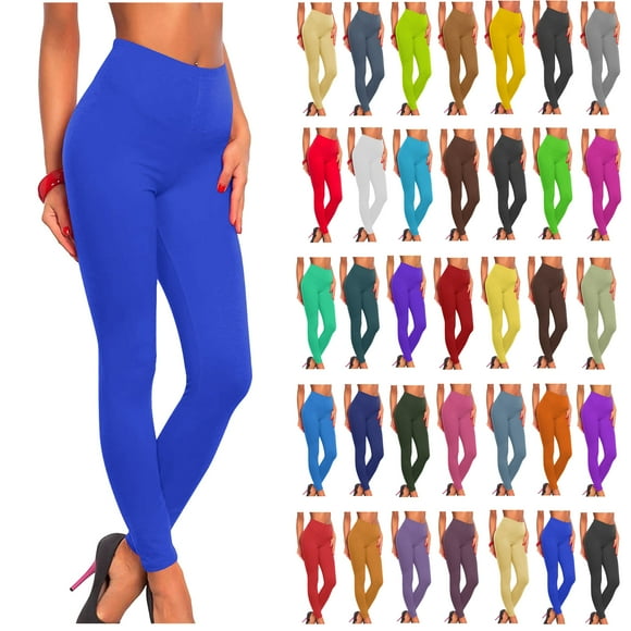 DDAPJ pyju Womens High Waisted Leggings Buttery Soft Stretchy Tummy Control Workout Yoga Running Pants Ankle Length Casual Milk Silk Leggings Deals of Today leggings para mujer Mint Blue L