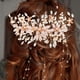 thumbnail image 5 of Peineta de perlas para novia, flor, pinzas para el pelo para boda, pasador de perlas con diamantes de imitación, tocado de boda, tocado para novias, mujeres y niñas, 5 of 7