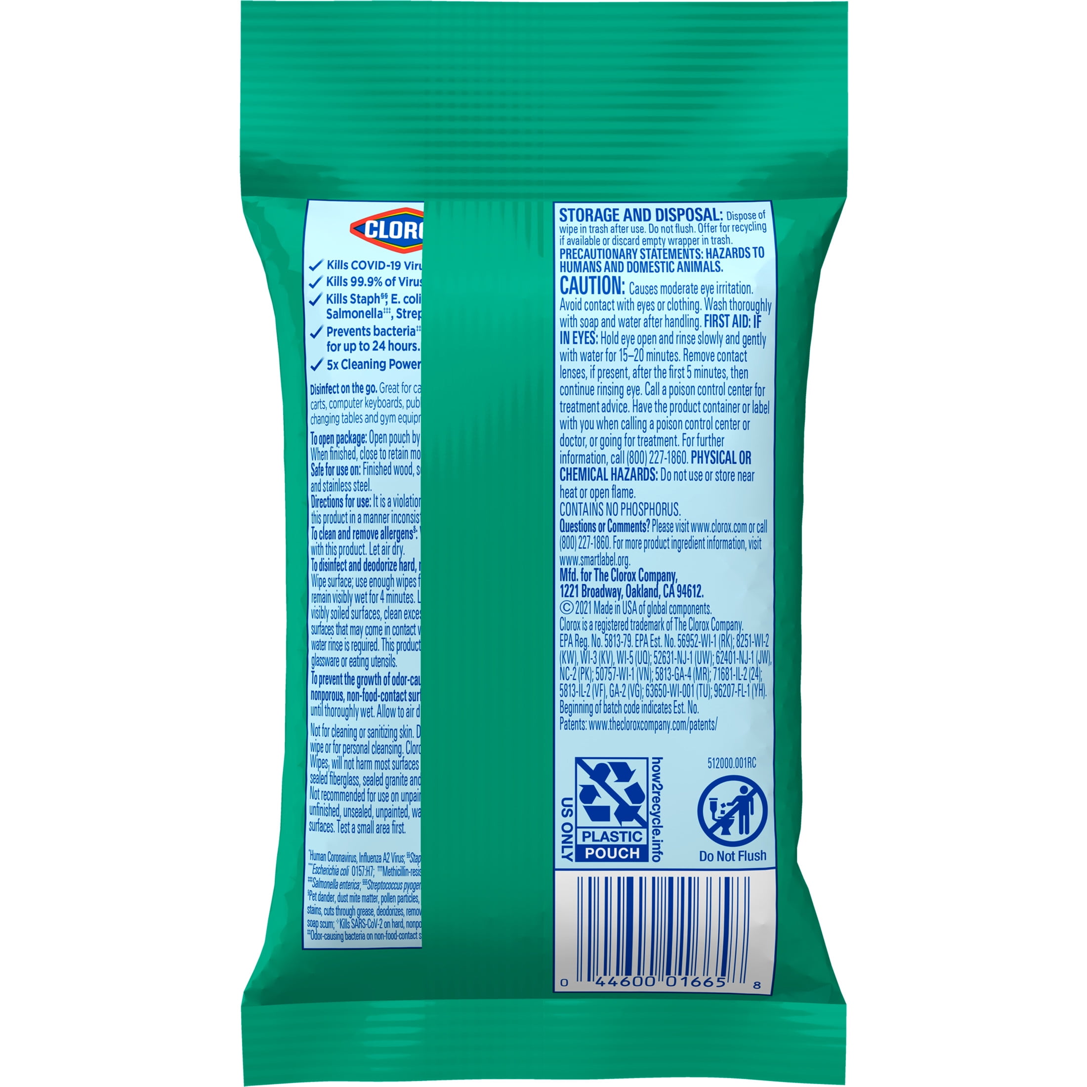 Clorox Disinfecting Wipes Dual Action Bleach Free Fresh Scent Travel Size 9 Count for School Walmart