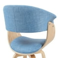 thumbnail image 6 of Summer Mid-Century Upholstered Dining Chair in Light Blue and Patterned Oak Finish, 6 of 6