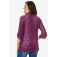 thumbnail image 2 of Woman Within Plus Size Open Front Pointelle Cardigan Sweater, 2 of 6
