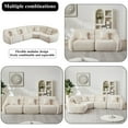 thumbnail image 6 of 123.2 Modern Curved Sectional Sofa Set for Living Room Oversized Cloud Couch Chenille Modular Curved with 4 Pillows Deep Seat No Assembly Required Beige, 6 of 11
