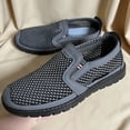thumbnail image 2 of Men's Summer Breathable Hollow Mesh Casual Sneakers, Outdoor Wear-Resistant Work Lightweight Sports Trendy Shoes, 2 of 6