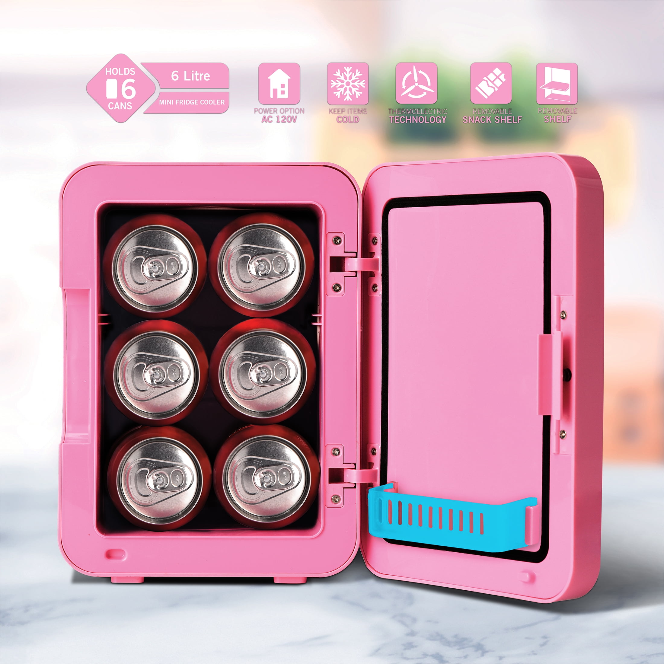 Hello Kitty Pink 6 Can Mini Fridge Thermoelectric Cooler 4 Litre
