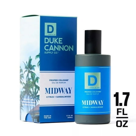 Duke Cannon Men's Midway Proper Cologne - Citrus   Sandalwood Scent - 1.7 fl oz