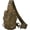 Khaki, variant on Molle Sling Crossbody Bag, 4.3L Small Utility Pouch, Waterproof Lightweight Waist Pack with Detachable Adjustable Strap for Outdoor Hiking Camping and Daily Carry