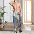 thumbnail image 2 of Logiee Silver Dragon Mountain Peaks Print Pajama Pants for Men,Men’s Pajama Bottoms,Mens PJ Pants with Pockets & Button Fly-Medium, 2 of 6