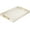 White, variant on 17" x 12" Wood Serving Tray with Gold Polished Metal Handles, Home Decorative Wooden Rectangle Ottoman Leather Decor Platter Bathroom Vanity Tray for All Occasions Alligator Silvery