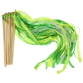 thumbnail image 1 of Unique Bargains Lace Silk Ribbon Fairy Sticks Wands for Wedding Party, Green/Light Green 25 Pack, 1 of 5