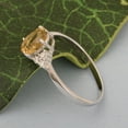 thumbnail image 4 of 8x6mm Oval Shape Citrine Gemstone 925 Sterling Silver Solitaire Accents Women Wedding Ring, 4 of 7