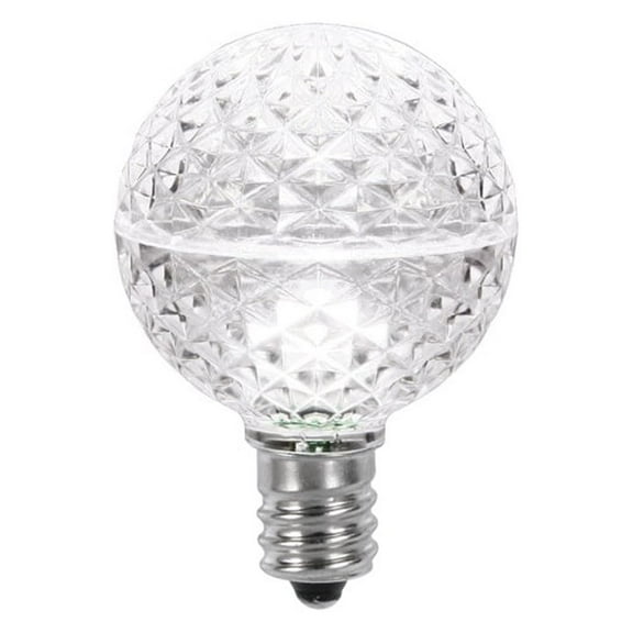 Club Pack of 25 Pure White LED G40 Christmas Replacement Bulbs