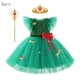 thumbnail image 3 of Vestido de baile de estrella de Navidad para niña, vestido de princesa para fiesta de carnaval, manga voladora de lujo, 2024 Original, 3 of 5