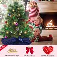 thumbnail image 2 of Sequin Christmas Tree Skirt 24Inch Small Navy Blue Christmas Tree Skirt for Christmas Holiday Party Decoration 24 inch Round MiniTree Skirt for Small/Slim/Tabletop Trees, 2 of 7