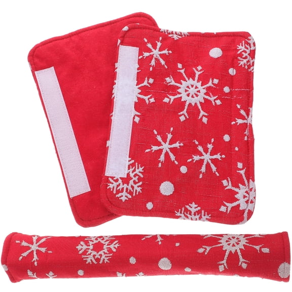 CTIRCHIU Red Appliance Handle Covers Set - Food Safe Fabric Protectors for Refrigerator, Microwave, Oven, Dishwasher Handles