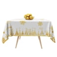 thumbnail image 7 of Tchckioa 70x70 Inch Square Tablecloth,Waterproof Table Cover for Kitchen,Gold Christmas Tree Snowflake, 7 of 7