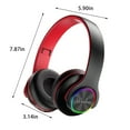 thumbnail image 3 of Up to 50% off! Bouanq Bluetooth Headphones Bluetooth Earphones, Wireless, Illuminated, Seven Color Breathing Lights, Pluggable, Foldable, Subwoofer, Universal For Mobile Phones, 3 of 7