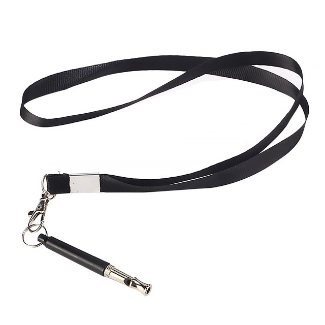 Methold 1 Uds silbato de entrenamiento de mascotas de acero inoxidable para dejar de ladrar silbato de recuperación con cordón para perros cachorros Suministros para perros Methold PT0614-00B