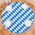 thumbnail image 2 of Blue White Checkerboard Checkered Pattern Round Fitted Tablecloth with Elastic Edge,Dining Table Cover Waterproof,Outdoor Round Tablecloth for Camping,Dining,Indoor and Outdoor, 2 of 7